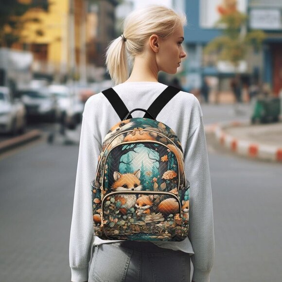 Mini Faux Leather Backpack Small Women Girls Cute School Travel Compact Purse